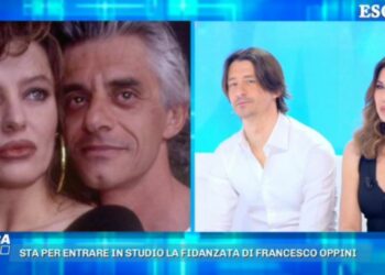 Alba Parietti ospite a Domenica Live con il figlio Francesco Oppini