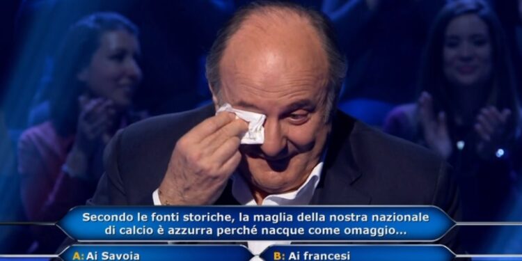 Gerry Scotti in lacrime a "Chi vuol essere milionario"