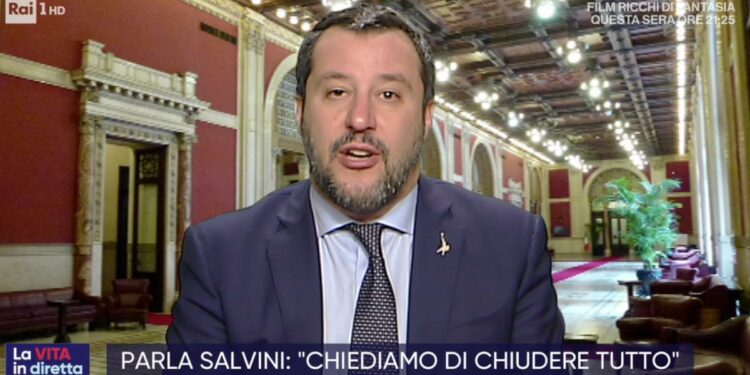 Matteo Salvini a La Vita in Diretta