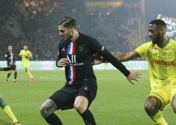 Mauro Icardi, con la maglia del Psg  (Foto LaPresse)