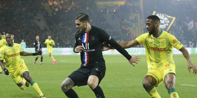 Mauro Icardi, con la maglia del Psg  (Foto LaPresse)