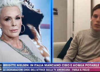 Brigitte Nielsen, figlio Aaron la difende