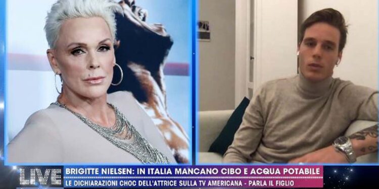 Brigitte Nielsen, figlio Aaron la difende