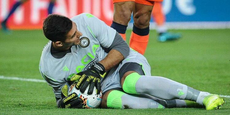 Probabili formazioni Napoli Udinese - Juan Musso, portiere argentino dell'Udinese (Foto LaPresse)