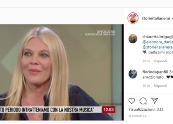 Eleonora Daniele, commozione in diretta tv (Instagram)