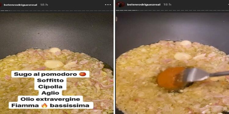 Belen Rodriguez ricetta sugo