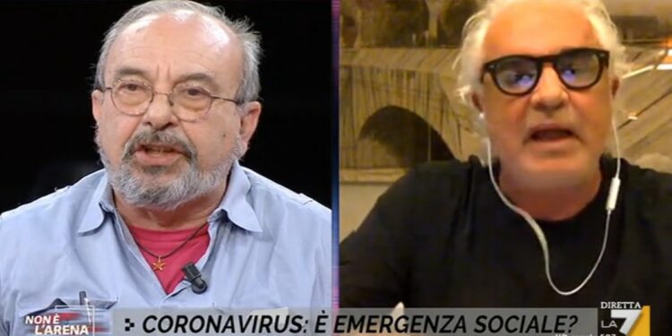 Vauro Senesi e Flavio Briatore a Non è l'Arena