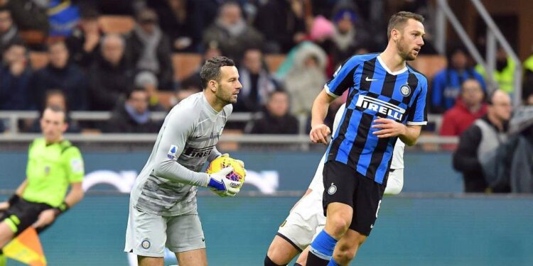 Probabili formazioni Udinese Inter - Samir Handanovic, dal 2012 portiere dell'Inter (Foto LaPresse)