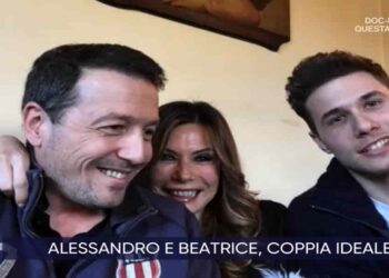 Alessandro Greco, Beatrice Bocci e il figlio Lorenzo a La vita in diretta - Screenshot da video