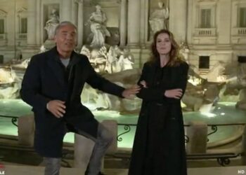 Massimo Giletti e Claudia Gerini