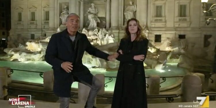 Massimo Giletti e Claudia Gerini