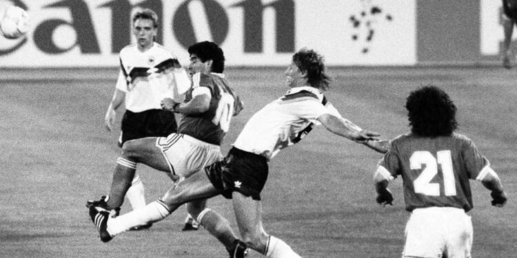 La finale dei Mondiali Italia 90 tra Germania e Argentina (LaPresse)