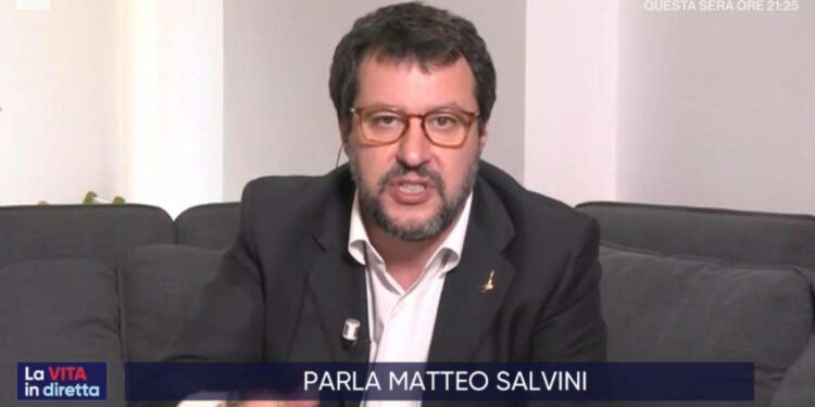 Matteo Salvini, la Vita in diretta