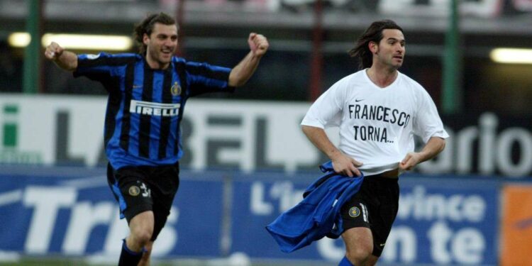 Christian Vieri e Daniele Adani, compagni di squadra nell'Inter (Foto LaPresse)