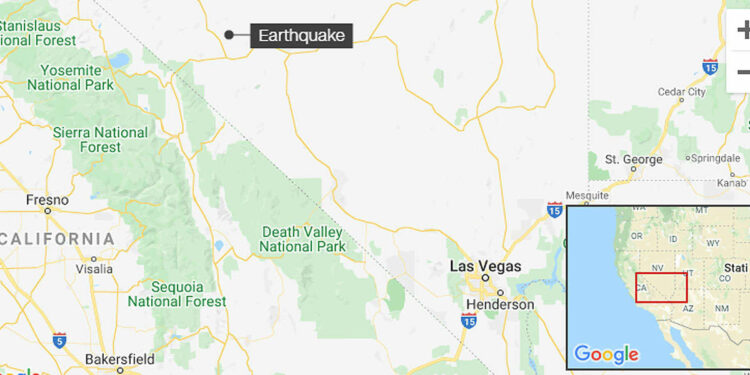 Terremoto in Nevada: scossa di M 6.4