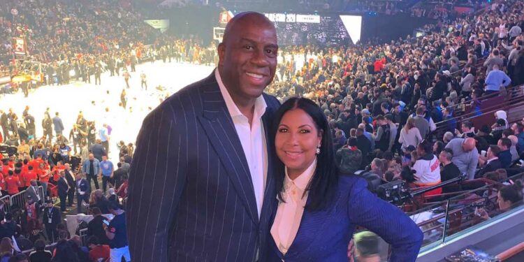 Magic Johnson con la moglie 'Cookie'