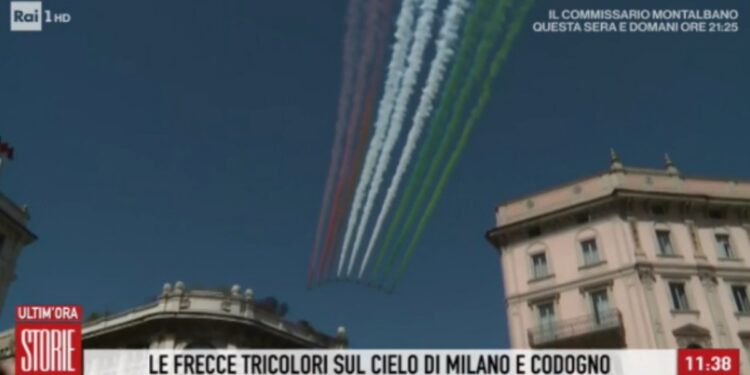 Frecce Tricolori a Codogno e Milano