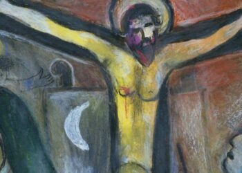 Chagall, Cristo e il pittore (1951), particolare