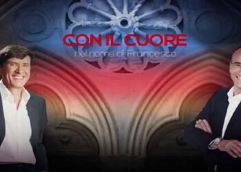 Gianni Morandi e Carlo Conti nello show benefico Con il cuore - Foto Instagram