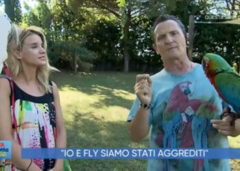 Enzo Salvi e il suo pappagallo (Rai Uno)