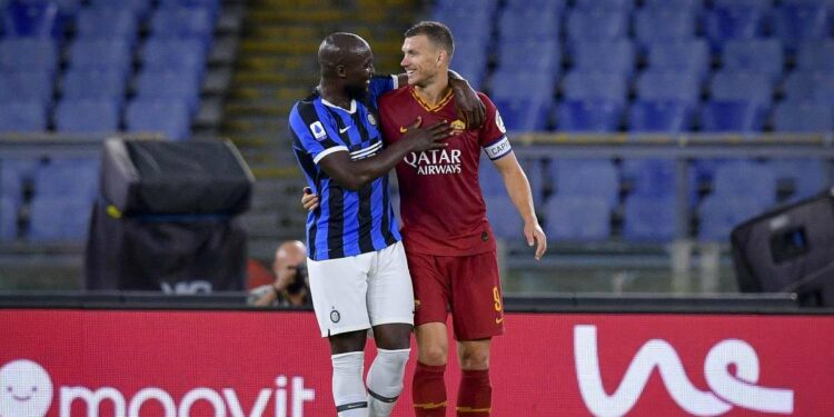 dzeko lukaku Inter Roma