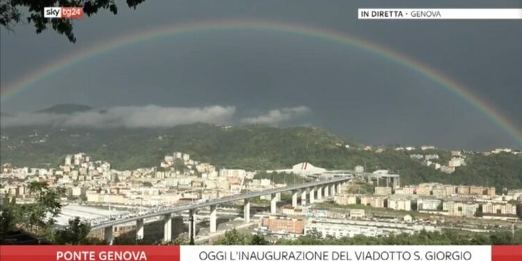 Il nuovo ponte di Genova (SkyTg24)