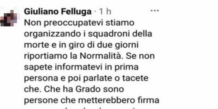 Forni crematori migranti grado giuliano felluga