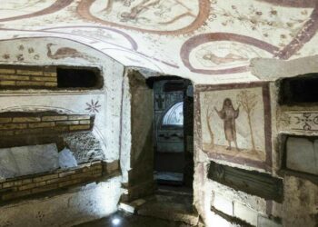 Roma. Catacombe di San Pietro e San Marcellino (LaPresse)