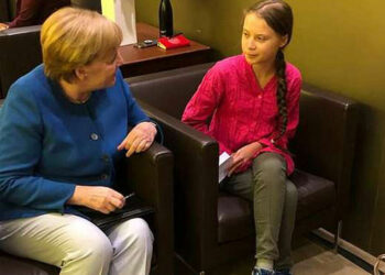 Angela Merkel e Greta Thunberg in un precedente incontro