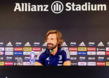 Andrea Pirlo allenatore della Juventus (da Twitter)