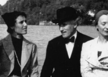 Luciana Frassati con Arturo Toscanini durante una gita sul Lago Maggiore (foto da Il Foglio del 13 dic. 2014)