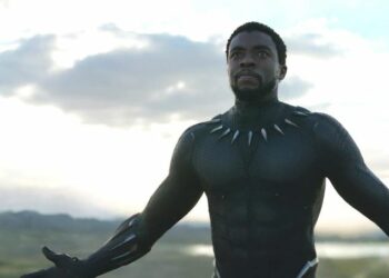 Chadwick Boseman, immagine presa dal film Black Panther