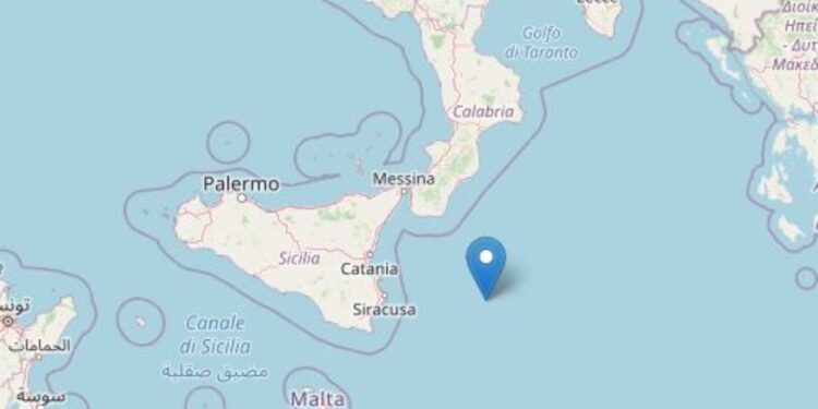 Terremoto al largo della Sicilia (Ingv)