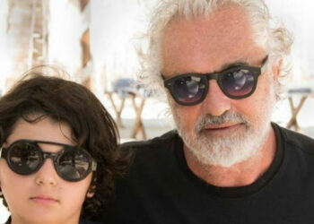 Flavio Briatore in compagnia del figlio Nathan Falco