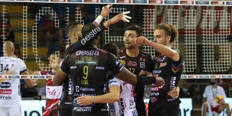 Diretta Civitanova Perugia - La formazione della Lube (da Facebook Legavolley)