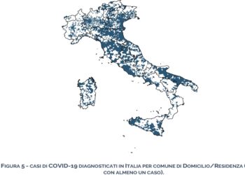 Mappa casi Covid per Comune (Figura Iss)