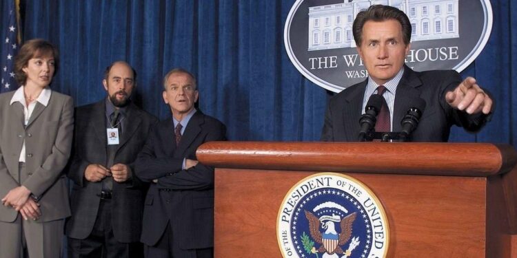 Una scena di The West Wing