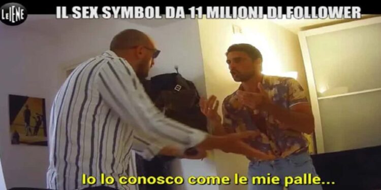 Lo scherzo delle Iene a Michele Morrone - Screenshot da video