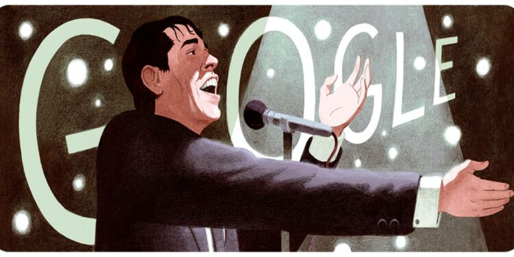 Il doodle per Jacques Brel