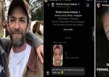 Simone Coccia contro la figlia di Luke Perry - Foto Instagram