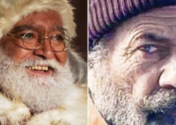 Diego Abatatuono e Mel Gibson nei panni di babbo Natale