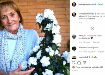 Paolo Bonolis ricorda la signora Eliana (Instagram)