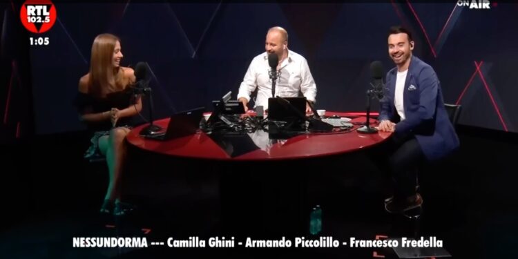 Rtl 102.5 durante una diretta tv