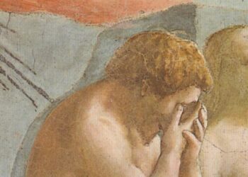 Masaccio, cacciata di Adamo ed Eva dall'Eden (1425) particolare