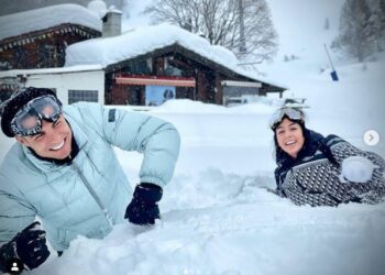 Cristiano Ronaldo e Georgina Rodriguez a Courmayeur (Foto Instagram)