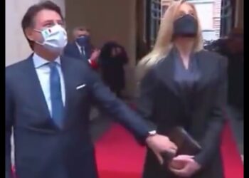 Giuseppe Conte e Olivia Paladino