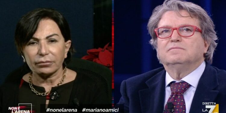 Maria Rita Gismondo e Mariano Amici a Non è l'Arena