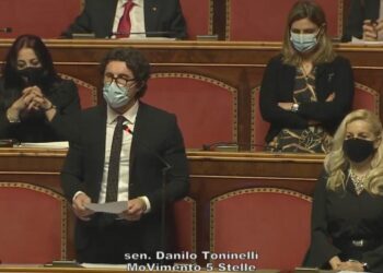 Danilo Toninelli al Senato