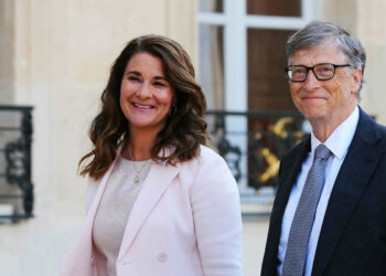 Bill Gates in compagnia della moglie Melinda Gates