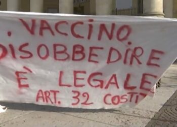 Manifestazione no vax a Verona (Foto: YouTube)